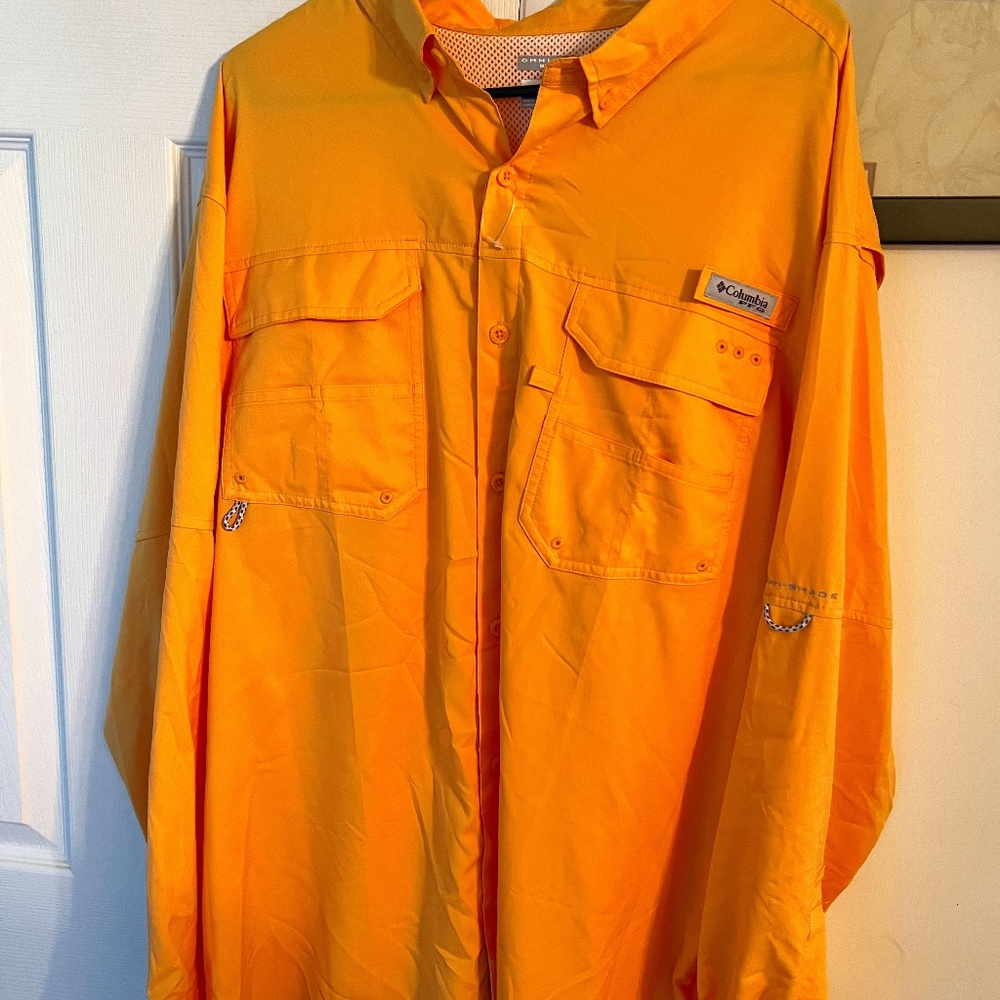 New Without Tags Men’s Columbia PFG OMNI-SHIELD Blood N Guts Shirt size XXL